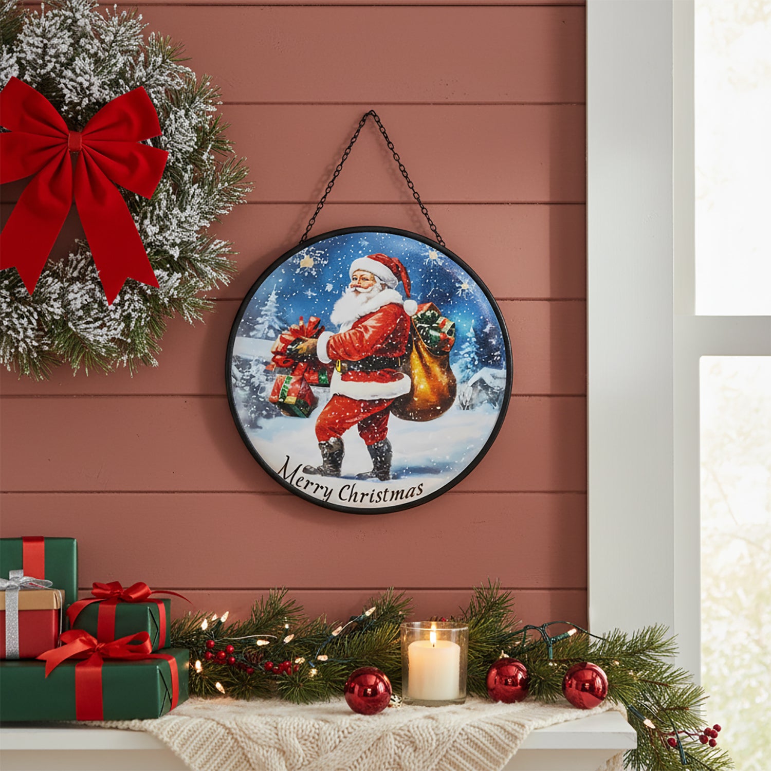 VESTIAMO CASA GRAN NATALE - Appendino Natalizio in Latta diametro 30 cm